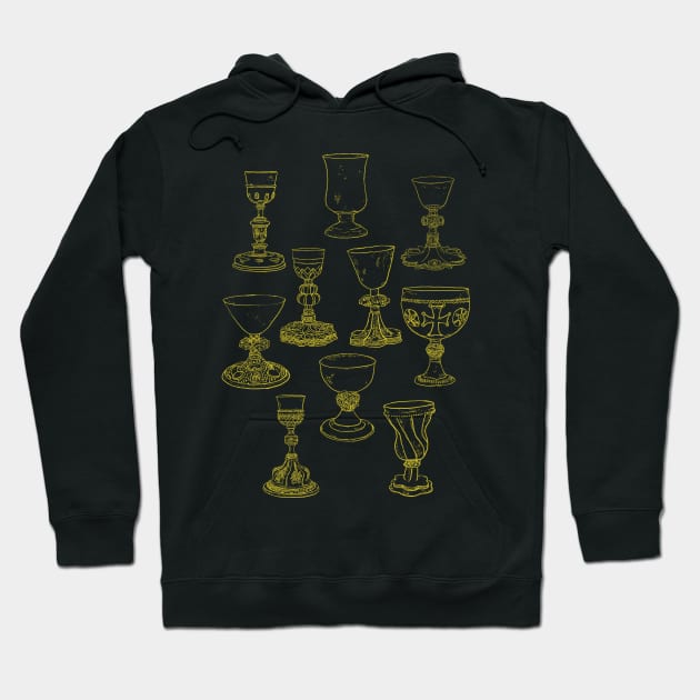 Holy Grail, Goblets and Challices Hoodie by Maiden Names